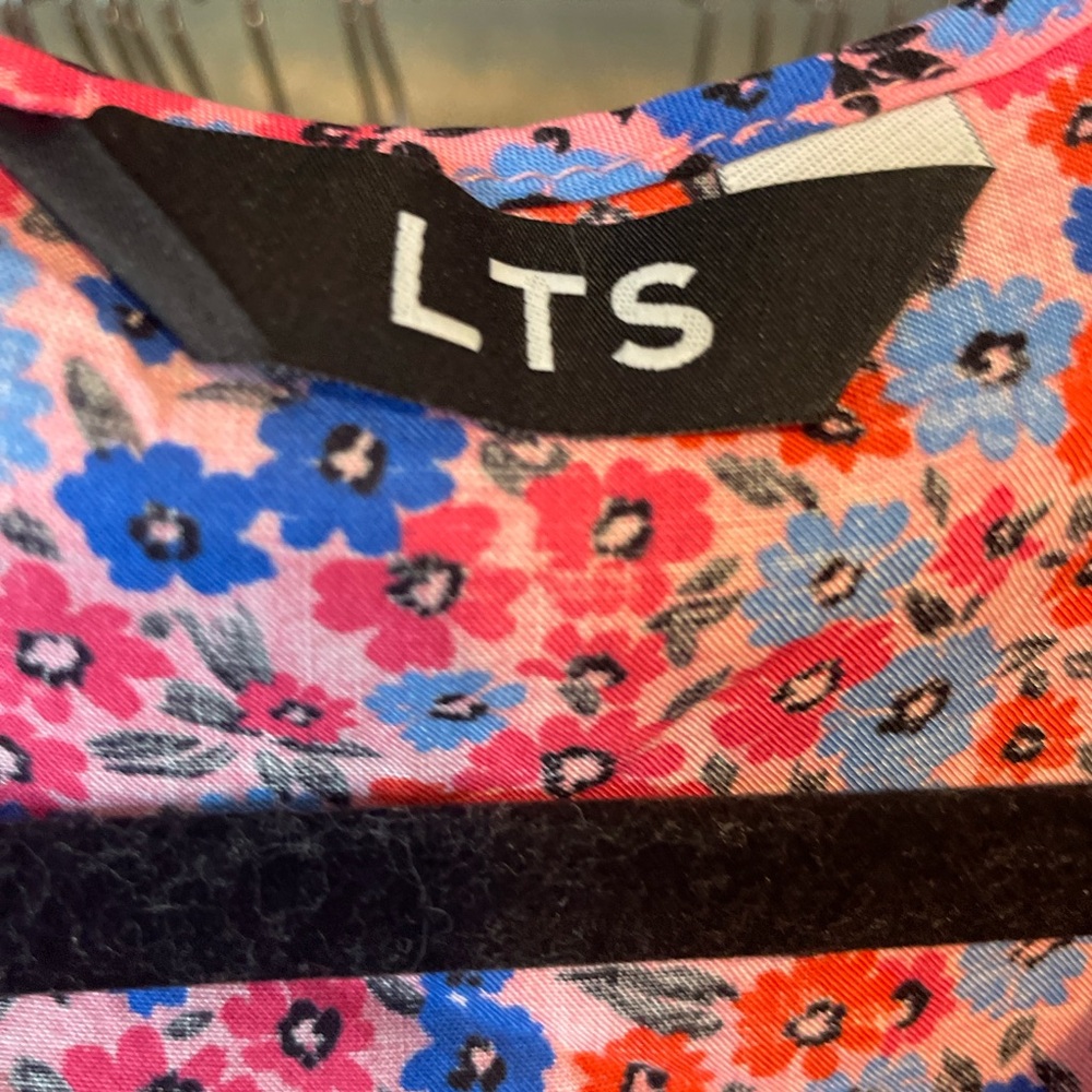 Women's Floral Pink and Blue Top - Picture 2 of 3